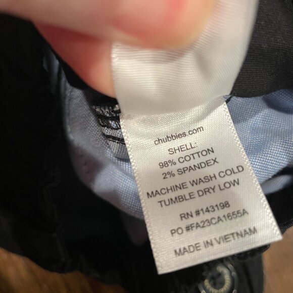 NWT Chubbies Men's XS Dark N Stormies Originals Stretch Short 5.5" Black Elastic - Picture 10 of 10